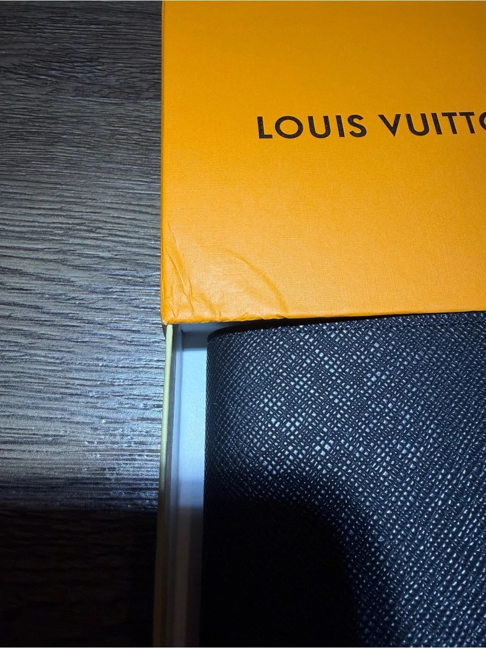 Louis Vuitton Black Textured Leather Bi-Fold Wallet